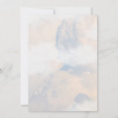 彼女は雲の上にいる エレガントな ブライダルシャワーの 夢のようなひととき 招待状 (裏面)