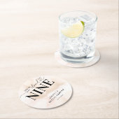 彼女は雲の上にいる ハートスクリプト ブライダルシャワー ラウンドペーパーコースター (インサイチュ)