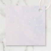 彼女は雲の上にいる パステル ドリーミー ブライダル シャワー フェイバータグ (裏面)