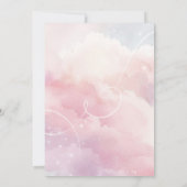 彼女は雲の上にいる ブライダルシャワーの招待状 招待状 (裏面)