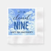 彼女は雲の上にいる！ ブライダルシャワー/バチェロレッテ 縁ありカクテルナプキン (正面)