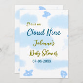 彼女は雲の上にいる ベビーシャワーの雲 シーズンカード (正面/裏面)