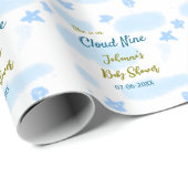 彼女は雲の上にいる ベビーシャワーの雲 ラッピングペーパー (ロールコーナー)