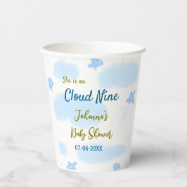 彼女は雲の上にいる ベビーシャワーの雲 紙コップ