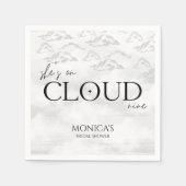 彼女は雲の上にいる 夢のようなエレガントなブライダルシャワー スタンダードカクテルナプキン (正面)