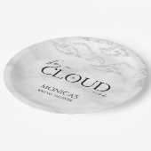 彼女は雲の上にいる 夢のようなエレガントなブライダルシャワー ペーパープレート (アングル)