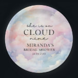 彼女は雲の上にいる 夢の星 ブライダルシャワー ペーパープレート<br><div class="desc">彼女は雲の上にいる 夢の星 ブライダルシャワーの紙皿。  matching items available</div>
