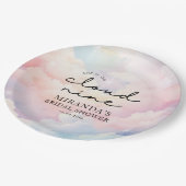 彼女は雲の上に9夢のような星ブライダルシャワー ペーパープレート (アングル)