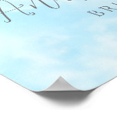 彼女は雲の上の夢の青い結婚前のお祝いパーティー ポスター (角)