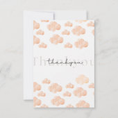 彼女は雲の上 ハッピーな結婚前のお祝い ほとんど雲がない サンキューカード (正面)