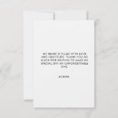 彼女は雲の上 ハッピーな結婚前のお祝い ほとんど雲がない サンキューカード (裏面)