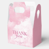 彼女は雲の上 ピンクのブライダルシャワー フェイバーボックス (オープン)