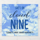 彼女は雲の上！ ブライダルシャワー/バチェロレッテ スパークリングワインラベル (シングルラベル)