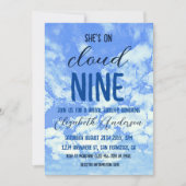 彼女は雲の上！ ブライダルシャワー 招待状 (正面)
