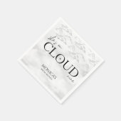 彼女は雲の上 夢のようなエレガントなブライダルシャワー スタンダードカクテルナプキン (角)