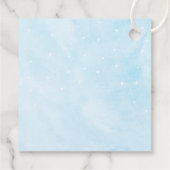 彼女は雲の上 夢のような空の青い結婚前のお祝い フェイバータグ (裏面)