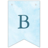 彼女は雲の上 夢のような空の青い結婚式前祝い バンティングフラッグ (第2の旗)