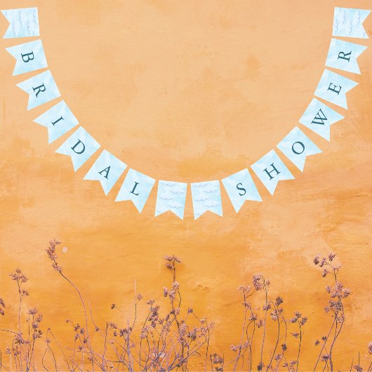 彼女は雲の上 夢のような空の青い結婚式前祝い バンティングフラッグ