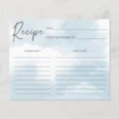 彼女は雲九のブライダルシャワーレシピのカードに乗っている (正面)