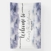 彼女は雲九のブライダルシャワー歓迎のサインをしている 横断幕 (縦)