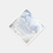 彼女は雲九九ホワイトパンパブライダルシャワー スタンダードカクテルナプキン (角)