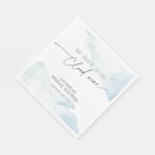 彼女は雲九何か青いブライダルシャワー スタンダードランチョンナプキン (角)