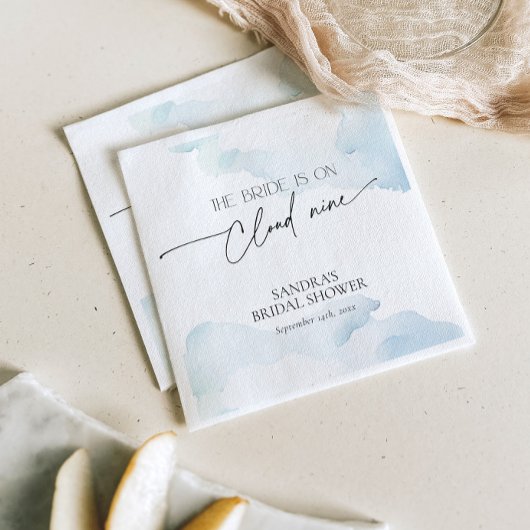 彼女は雲九何か青いブライダルシャワー スタンダードランチョンナプキン