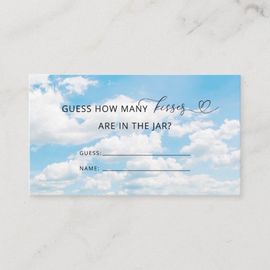 彼女は雲9どのように多くのキスブライダルゲームに乗っている エンクロージャーカード (正面)