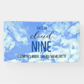 彼女は雲9に乗っている！ブライダルシャワー/バチェロレッテ 横断幕 (横)