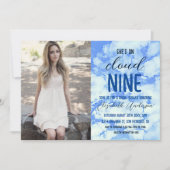 彼女は雲9に乗っている！ブライダルシャワー 招待状 (正面)