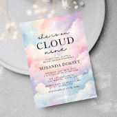 彼女は雲9夢のような星のブライダルシャワー 招待状