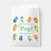 彼女は青いポプシクルポップ・アートのの赤ちゃんシャワーの準備ができている フェイバーバッグ (正面)