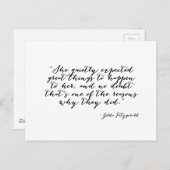 彼女は静かに物事を素晴らし予想した ポストカード (正面/裏面)