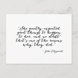 彼女は静かに物事を素晴らし予想した ポストカード