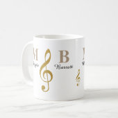 彼女は音楽が大好きだ コーヒーマグカップ (正面左)