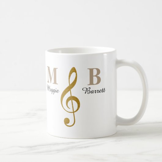 彼女は音楽が大好きだ コーヒーマグカップ (右)