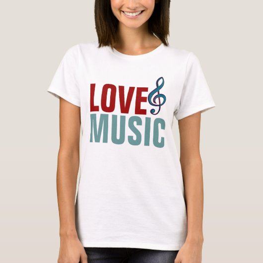 彼女は音楽が大好きだ Tシャツ (正面)