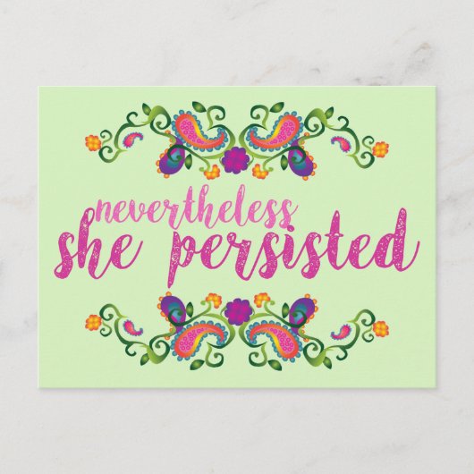 彼女は頑張ったはがき ポストカード (正面)