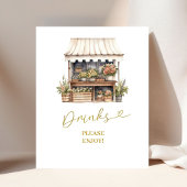 彼女は飲み物のパーティーの看板を外れている ポスター