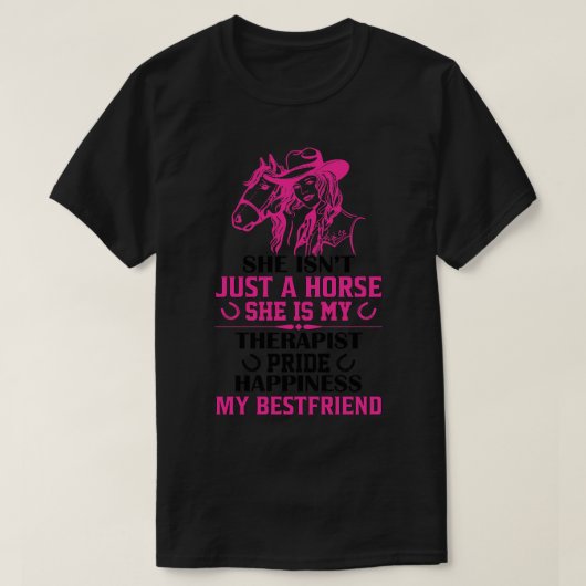 彼女は馬ばかりではない Tシャツ (デザイン正面)