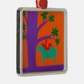 彼女は馬2003年によって持って来られました メタルオーナメント (右)