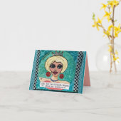 彼女は高度な学位を持っていた カード (黄色い花)