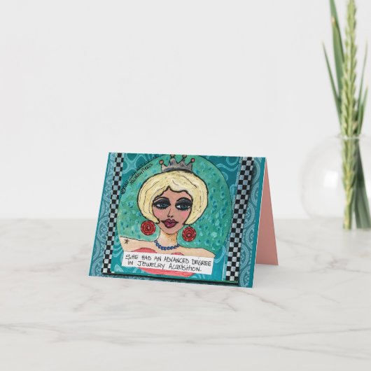 彼女は高度な学位を持っていた カード (正面)