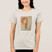 彼女は髪に花を飾っていた トライブレンドTシャツ (正面)