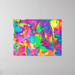 彼女は鮮やかな蝶々に耐える キャンバスプリント