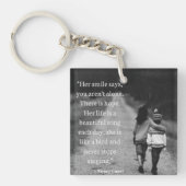 彼女は鳥の引用文のキーチ感動的ェインだ キーホルダー (正面)