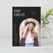 彼女は黒いアーチ卒業発表をした 招待状 (スタンド正面)