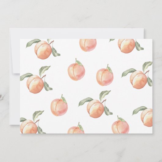 彼女は1つの甘い桃の女の子の最初の誕生日である 招待状 (裏面)