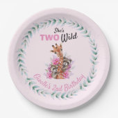 彼女は2ワイルドサファリキリンフローラ誕生日 ペーパープレート (正面)