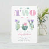 彼女は2人ワイルドガールセカンド誕生日サボテンパーティー 招待状 (スタンド正面)